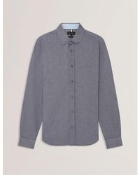 Ted Baker - Long-Sleeve Oxford Plain Shirt - Lyst