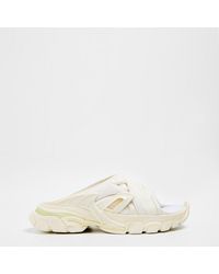 Balenciaga - Track Slide Flat Sandals - Lyst