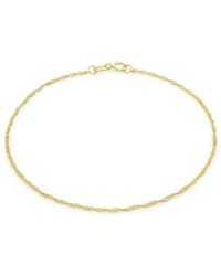 Be You - 9ct Twist Curb Chain Anklet - Lyst