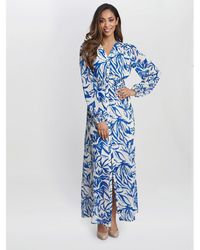 Gina Bacconi - Judy Button Dwon Long Sleeve Dress - Lyst
