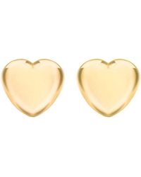 Be You - Sterling Silver Plated Heart Studs - Lyst