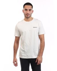 Timberland - Small Linear Logo Print T-Shirt - Lyst