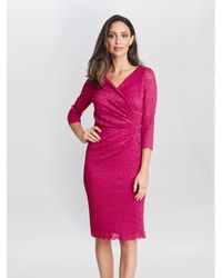Gina Bacconi - Melody Lace Party Wrap Dress - Lyst