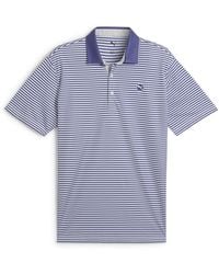 PUMA - Pure 2.0 Striped Short Sleeve Performance Polo Shirt - Lyst