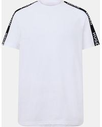 HUGO - T-Shirt With Logo Signature Tape Detail - Lyst
