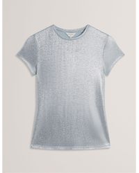 Ted Baker - Metallic Short Sleeve Slim Fit T-Shirt - Lyst