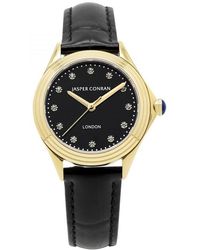 Jasper Conran London - Ladies 32mm Black Dial And Leather Watch J1l132015 - Lyst