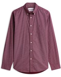 Tommy Hilfiger - Cotton Long-Sleeve Geometric Print Shirt - Lyst