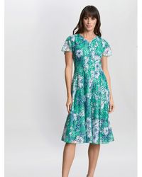 Gina Bacconi - Billy Floral A-Line Dress - Lyst
