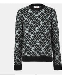 CASABLANCA - Mono Mohair Crew Neck Jumper - Lyst