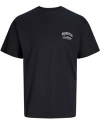 Jack & Jones - Graphic Organic Cotton Short-Sleeve Oversized T-Shirt - Lyst