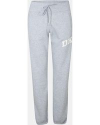 DKNY - Logo Fleece Tapered Joggers - Lyst