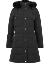 Ralph Lauren - Fur Hood Medium Puffer Jacket - Lyst