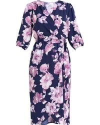 Gina Bacconi - Keeley Floral Print A Line Dress - Lyst