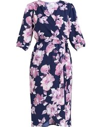 Gina Bacconi - Keeley Floral Print A Line Dress - Lyst
