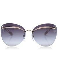 BVLGARI - Pale Gold 0bv6130 Up Swept Sunglasses - Lyst