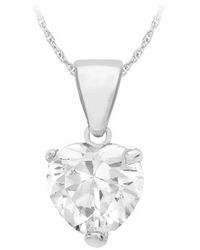 Be You - Sterling Cz Heart Necklace - Lyst