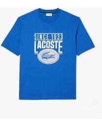 Lacoste - Loose-fit Heavy Cotton Printed T-shirt - Lyst
