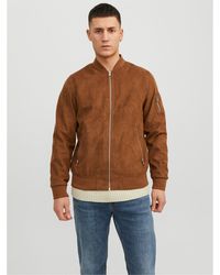 Jack & Jones - And Faux Suede Short Bomber Jacket - Lyst