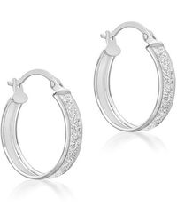 Be You - 9ct Gold Stardust Hoops - Lyst