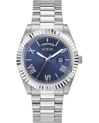 Guess - Stainless Steel Analogue Quartz Watch - Lyst