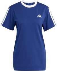 adidas - Essentials 3 Stripe T-Shirt - Lyst