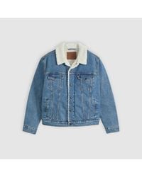 Levi's - Type 3 Sherpa Cotton Mix Long Sleeve Denim Jacket - Lyst