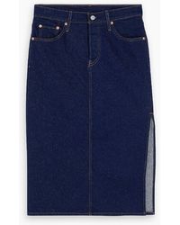 Levi's - Side Slit Denim Skirt - Lyst