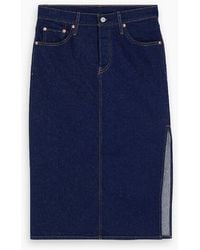 Levi's - Side Slit Denim Skirt - Lyst