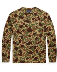 Polo Ralph Lauren - Custom Long-Sleeve Crew-Neck Cotton T-Shirt - Lyst