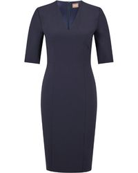BOSS - Daleno Wrap Dress - Lyst