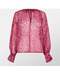French Connection - Amy Chiffon Long-Sleeve Blouse - Lyst