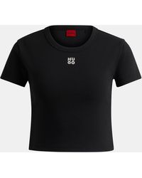 HUGO - Delanor Cropped T-Shirt - Lyst
