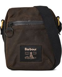 Barbour - Field Waxed Crossbody Bag - Lyst