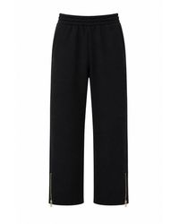 Biba - Logo Fleece Cotton Joggers - Lyst