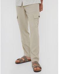 Threadbare - Linen Cargo Trousers - Lyst