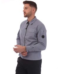 C.P. Company - Organic Gabardine Full-Zip Overshirt - Lyst