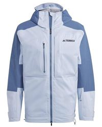 adidas - S Xploric Rr Hooded Waterproof Jacket Blue Dawn Xxl - Lyst