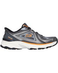 Skechers - Slip-Ins Metallic Overlay Mesh Snea Slip On Runners - Lyst