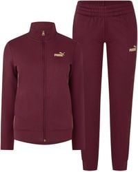 PUMA - Textured Foil Logo Full Zip Fleece Tracksuit - Lyst