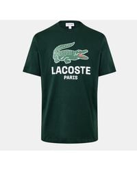 Lacoste - Large Croc Regular Fit T-Shirt - Lyst