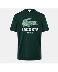 Lacoste - Large Croc Regular Fit T-Shirt - Lyst