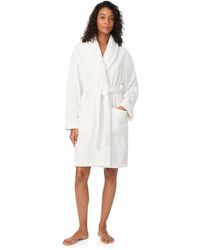 DKNY - Plush Relaxed Fit Dressing Gown - Lyst