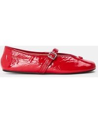 COACH - Sculpted C Crinkle Patent Leather Soft Mary Jane Flat Shoes - Lyst