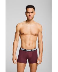 PUMA - Logo Print Cotton Boxers 2 Pack - Lyst