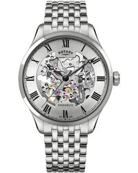Rotary - Greenwich Ss Bracelet Watch - Lyst