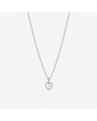 Inicio - Sterling Plated Heart Necklace - Lyst