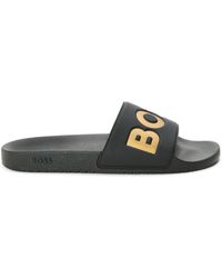 BOSS - Comfy Slider Sandals With Logo Detail (Aryeh) - Lyst