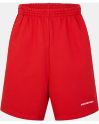 Balenciaga - Contemporary Fit Fleece Jogger Shorts - Lyst
