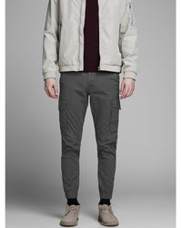 Jack & Jones - Slim Stretch Cuffed Cargo Pants - Lyst